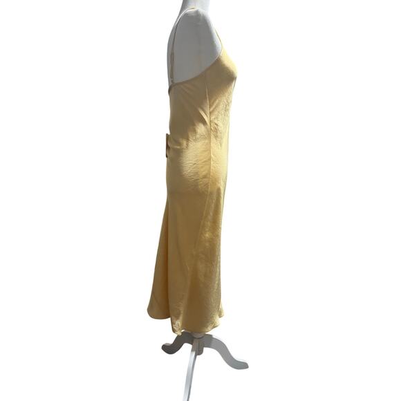 NWT ARITIZIA WILFRED ONLY Butter Yellow Slip Dress in SZ Small Petite - Picture 2 of 8